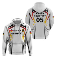 Custom Germany 2024 Football Zip Hoodie Go Champions Nationalelf White Version LT05 - Wonder Print Shop