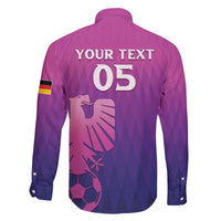 Custom Germany 2024 Football Family Matching Off Shoulder Short Dress and Hawaiian Shirt Go Champions Nationalelf Pink Version LT05 - Wonder Print Shop
