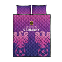 Germany 2024 Football Quilt Bed Set Go Champions Nationalelf Pink Version LT05 - Wonder Print Shop