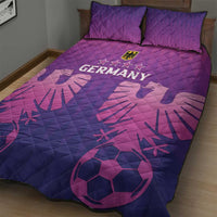 Germany 2024 Football Quilt Bed Set Go Champions Nationalelf Pink Version LT05 - Wonder Print Shop