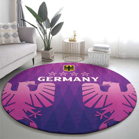 Custom Germany 2024 Football Round Carpet Go Champions Nationalelf Pink Version