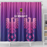 Custom Germany 2024 Football Shower Curtain Go Champions Nationalelf Pink Version