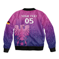 Custom Germany 2024 Football Sleeve Zip Bomber Jacket Go Champions Nationalelf Pink Version LT05 - Wonder Print Shop
