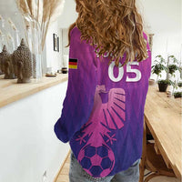 Custom Germany 2024 Football Women Casual Shirt Go Champions Nationalelf Pink Version LT05 - Wonder Print Shop