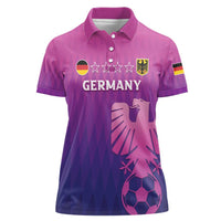 Custom Germany 2024 Football Women Polo Shirt Go Champions Nationalelf Pink Version LT05 - Wonder Print Shop