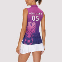 Custom Germany 2024 Football Women Sleeveless Polo Shirt Go Champions Nationalelf Pink Version LT05 - Wonder Print Shop