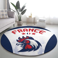 Custom France 2024 Football Round Carpet Go Champions Les Bleus