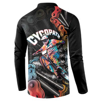 Cycopath Funny Cycling Button Sweatshirt Cycling lovers - Wonder Print Shop