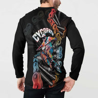 Cycopath Funny Cycling Button Sweatshirt Cycling lovers - Wonder Print Shop