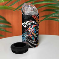 Cycopath Funny Cycling 4 in 1 Can Cooler Tumbler Cycling lovers - Wonder Print Shop