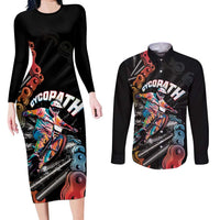 Cycopath Funny Cycling Couples Matching Long Sleeve Bodycon Dress and Long Sleeve Button Shirt Cycling lovers - Wonder Print Shop