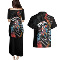 Cycopath Funny Cycling Couples Matching Puletasi and Hawaiian Shirt Cycling lovers - Wonder Print Shop