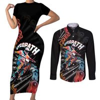 Cycopath Funny Cycling Couples Matching Short Sleeve Bodycon Dress and Long Sleeve Button Shirt Cycling lovers - Wonder Print Shop