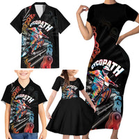Cycopath Funny Cycling Family Matching Short Sleeve Bodycon Dress and Hawaiian Shirt Cycling lovers - Wonder Print Shop