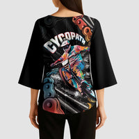Cycopath Funny Cycling Kimono Sleeve Blouse Cycling lovers - Wonder Print Shop