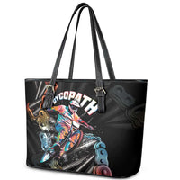 Cycopath Funny Cycling Leather Tote Bag Cycling lovers - Wonder Print Shop