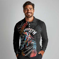 Cycopath Funny Cycling Long Sleeve Polo Shirt Cycling lovers - Wonder Print Shop
