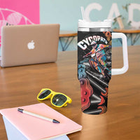 Cycopath Funny Cycling Tumbler With Handle Cycling lovers - Wonder Print Shop