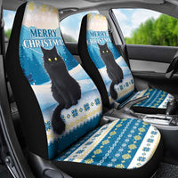 Merry Christmas Yule Cat Car Seat Cover Icelandic Folklore Jolakotturinn LT05 - Wonder Print Shop