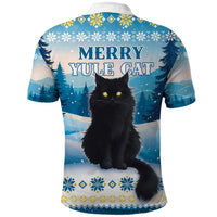 Merry Christmas Yule Cat Polo Shirt Icelandic Folklore Jolakotturinn LT05 - Wonder Print Shop