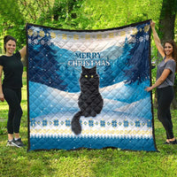 Merry Christmas Yule Cat Quilt Icelandic Folklore Jolakotturinn LT05 - Wonder Print Shop