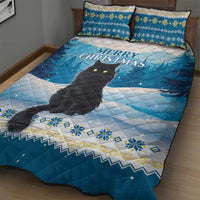 Merry Christmas Yule Cat Quilt Bed Set Icelandic Folklore Jolakotturinn LT05 - Wonder Print Shop