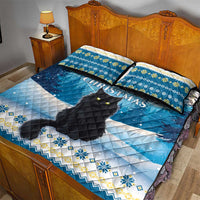Merry Christmas Yule Cat Quilt Bed Set Icelandic Folklore Jolakotturinn LT05 - Wonder Print Shop