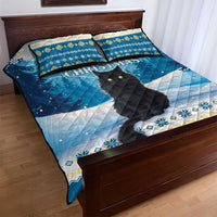 Merry Christmas Yule Cat Quilt Bed Set Icelandic Folklore Jolakotturinn LT05 - Wonder Print Shop