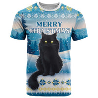 Merry Christmas Yule Cat T Shirt Icelandic Folklore Jolakotturinn LT05 - Wonder Print Shop