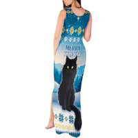 Merry Christmas Yule Cat Tank Maxi Dress Icelandic Folklore Jolakotturinn LT05 - Wonder Print Shop