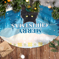 Merry Yule Cat Christmas Tree Skirt Icelandic Folklore Jolakotturinn LT05 - Wonder Print Shop