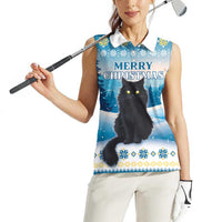 Merry Christmas Yule Cat Women Sleeveless Polo Shirt Icelandic Folklore Jolakotturinn LT05 - Wonder Print Shop