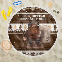 Funny Christmas Belsnickel Beach Blanket Impish Or Admirable LT05 - Wonder Print Shop