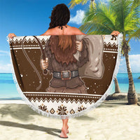 Funny Christmas Belsnickel Beach Blanket Impish Or Admirable LT05 - Wonder Print Shop