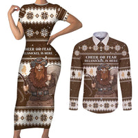 Funny Christmas Belsnickel Couples Matching Short Sleeve Bodycon Dress and Long Sleeve Button Shirt Impish Or Admirable LT05 - Wonder Print Shop