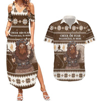 Funny Christmas Belsnickel Couples Matching Summer Maxi Dress and Hawaiian Shirt Impish Or Admirable LT05 - Wonder Print Shop