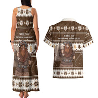 Funny Christmas Belsnickel Couples Matching Tank Maxi Dress and Hawaiian Shirt Impish Or Admirable LT05 - Wonder Print Shop