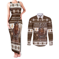 Funny Christmas Belsnickel Couples Matching Tank Maxi Dress and Long Sleeve Button Shirt Impish Or Admirable LT05 - Wonder Print Shop