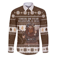 Funny Christmas Belsnickel Family Matching Long Sleeve Bodycon Dress and Hawaiian Shirt Impish Or Admirable LT05 - Wonder Print Shop