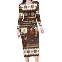 Funny Christmas Belsnickel Family Matching Long Sleeve Bodycon Dress and Hawaiian Shirt Impish Or Admirable LT05 - Wonder Print Shop