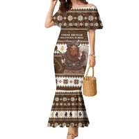 Funny Christmas Belsnickel Family Matching Mermaid Dress and Hawaiian Shirt Impish Or Admirable LT05 - Wonder Print Shop