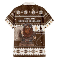 Funny Christmas Belsnickel Family Matching Off Shoulder Maxi Dress and Hawaiian Shirt Impish Or Admirable LT05 - Wonder Print Shop