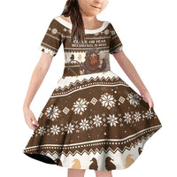 Funny Christmas Belsnickel Family Matching Off Shoulder Short Dress and Hawaiian Shirt Impish Or Admirable LT05 - Wonder Print Shop