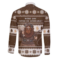 Funny Christmas Belsnickel Family Matching Short Sleeve Bodycon Dress and Hawaiian Shirt Impish Or Admirable LT05 - Wonder Print Shop