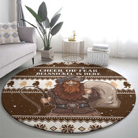 Funny Christmas Belsnickel Round Carpet Impish Or Admirable