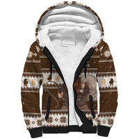 Funny Christmas Belsnickel Sherpa Hoodie Impish Or Admirable LT05 - Wonder Print Shop