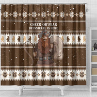 Funny Christmas Belsnickel Shower Curtain Impish Or Admirable