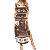 Funny Christmas Belsnickel Summer Maxi Dress Impish Or Admirable LT05 - Wonder Print Shop