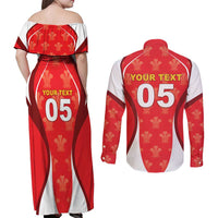 Custom Wales Rugby 2026 Couples Matching Off Shoulder Maxi Dress and Long Sleeve Button Shirt Unique Style - Wonder Print Shop