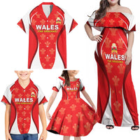 Custom Wales Rugby 2026 Family Matching Off Shoulder Maxi Dress and Hawaiian Shirt Unique Style - Wonder Print Shop